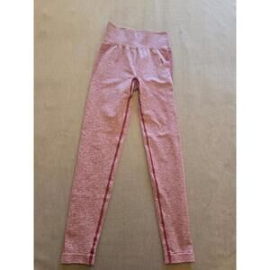 GymShark Flex High Waisted Burgundy Pink Marl Leggings (S)